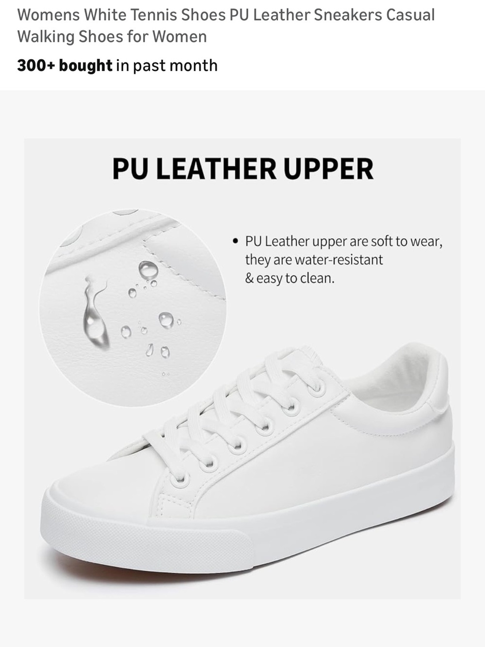 White Low-Top Casual Sneakers with Gum Sole - Picture 2 of 9